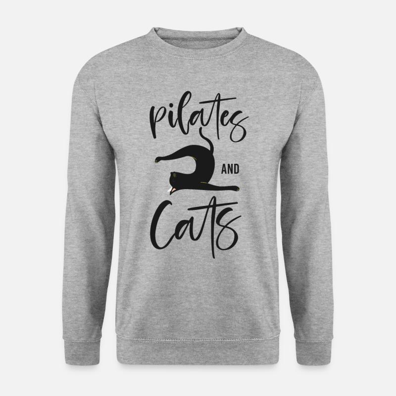 Instructeur de Pilates Enseignant Chat - Sweat-shirt Unisexe - gris chiné