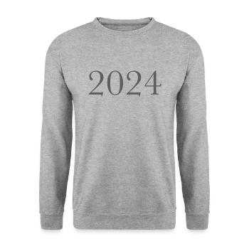 2024 - Unisex Pullover - Weißgrau meliert - Vorne - Alina (178cm) & Michal (187cm)