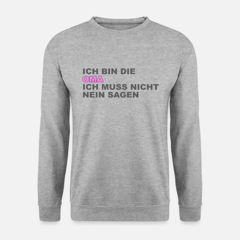 Oma Spruch - Unisex Pullover - Weißgrau meliert