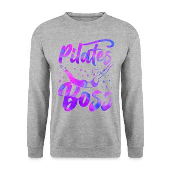 Pilates Instructor Teacher Pilates - Unisex Pullover - Weißgrau meliert - Vorne - Alina (178cm) & Michal (187cm)
