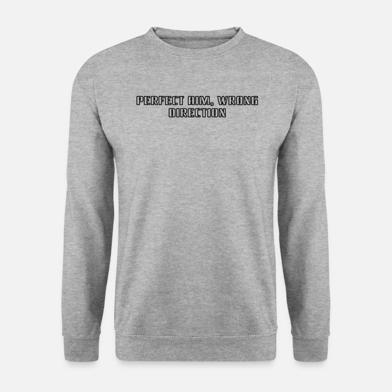 Bowling - Perfect aim, wrong direction - Unisex Pullover - Weißgrau meliert