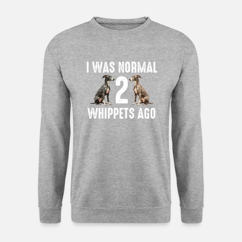 whippet dog - Unisex Pullover - Weißgrau meliert