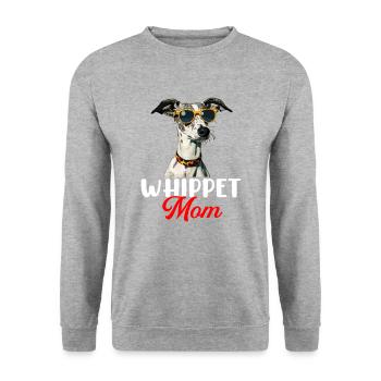whippet mom dog - Unisex Pullover - Weißgrau meliert - Vorne - Alina (178cm) & Michal (187cm)