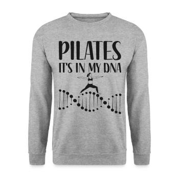Pilates Instructor Teacher Pilates - Unisex Pullover - Weißgrau meliert - Vorne - Alina (178cm) & Michal (187cm)