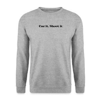 Billard - Cue it, Shoot it - Sweat-shirt Unisexe - gris chiné - Devant - Alina (178cm) & Michal (187cm)