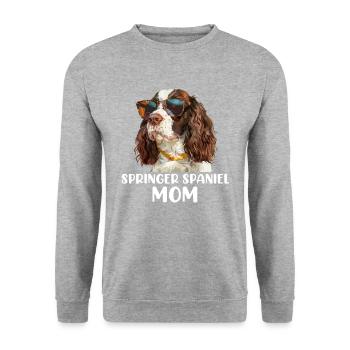 Épagneul springer - Sweat-shirt Unisexe - gris chiné - Devant - Alina (178cm) & Michal (187cm)