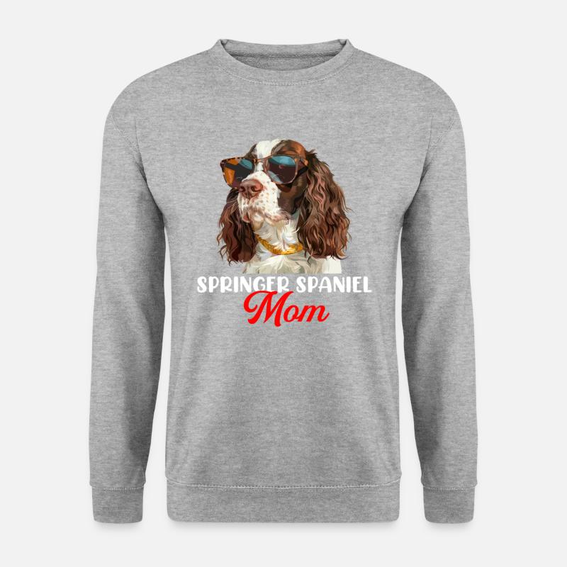 springer spaniel - Unisex Pullover - Weißgrau meliert