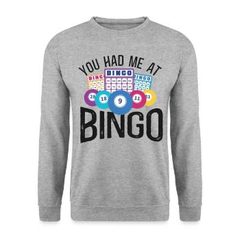 Fille de joueur de bingo à laquelle vous m’avez eu - Sweat-shirt Unisexe - gris chiné - Devant - Alina (178cm) & Michal (187cm)