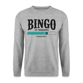 Bingo Player Bingo In Progress - Unisex Sweatshirt - salt & pepper - Front - Alina (178cm) & Michal (187cm)