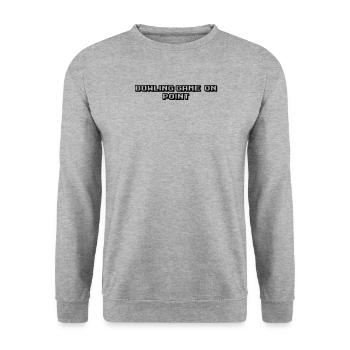 Bowling - Bowling game, on point - Unisex Pullover - Weißgrau meliert - Vorne - Alina (178cm) & Michal (187cm)