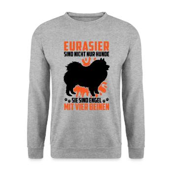 Eurasier n’est pas qu’un chien Spitz eurasien - Sweat-shirt Unisexe - gris chiné - Devant - Alina (178cm) & Michal (187cm)