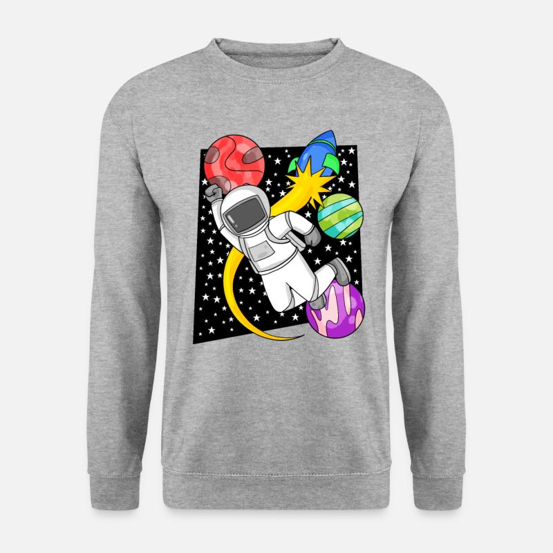 Astronaut Motif Outer Space - Unisex Sweatshirt - salt & pepper