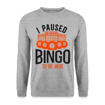 Bingo Player I Paused Bingo To Be - Unisex Sweatshirt - salt & pepper - Front - Alina (178cm) & Michal (187cm)