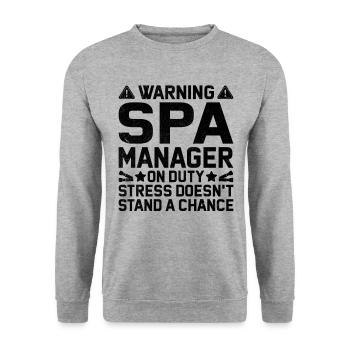 SPA Manager Job Wellness Funny SPA Management Sayi - Unisex Sweatshirt - salt & pepper - Front - Alina (178cm) & Michal (187cm)