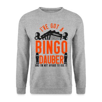 Bingo Player I've Got A Bingo - Unisex Pullover - Weißgrau meliert - Vorne - Alina (178cm) & Michal (187cm)
