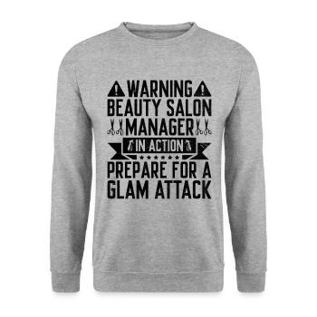SPA Manager Job Wellness Funny SPA Management Sayi - Unisex Sweatshirt - salt & pepper - Front - Alina (178cm) & Michal (187cm)