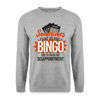 Bingo Player Sometimes I Like To - Unisex Pullover - Weißgrau meliert - Vorne - Alina (178cm) & Michal (187cm)