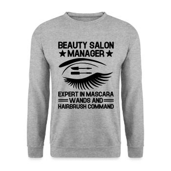 Gestionnaire de SPA Emploi Bien-être Drôle Gestion de SPA Sayi - Sweat-shirt Unisexe - gris chiné - Devant - Alina (178cm) & Michal (187cm)