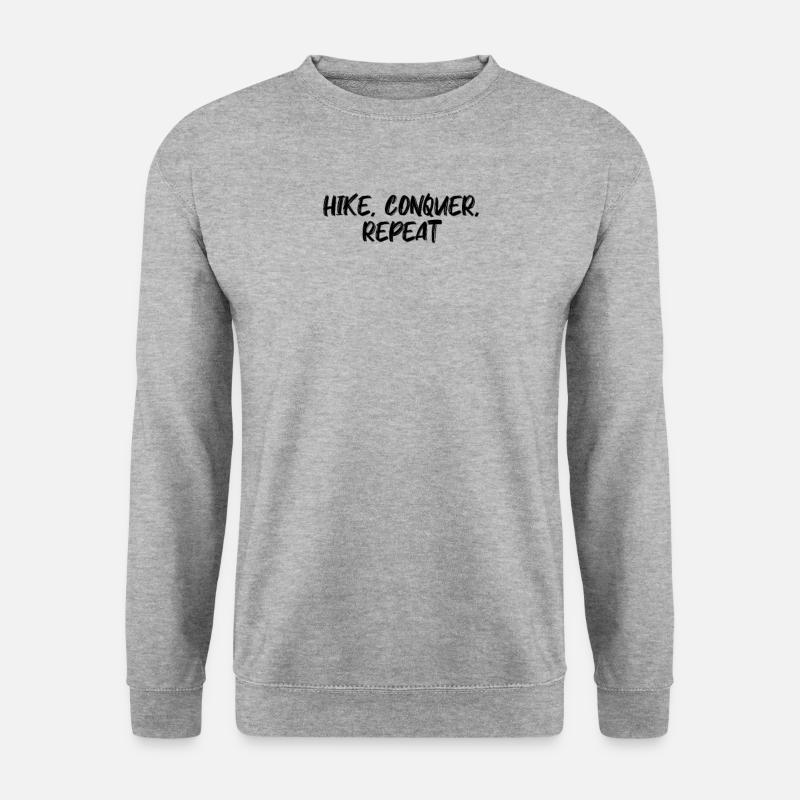 Wandern - Hike, conquer, repeat - Unisex Sweatshirt - salt & pepper