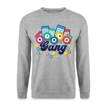 Joueur de bingo Bingo Gang - Sweat-shirt Unisexe - gris chiné - Devant - Alina (178cm) & Michal (187cm)