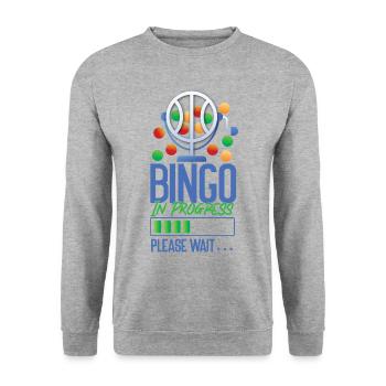 Bingo Player Bingo In Progress - Unisex Sweatshirt - salt & pepper - Front - Alina (178cm) & Michal (187cm)
