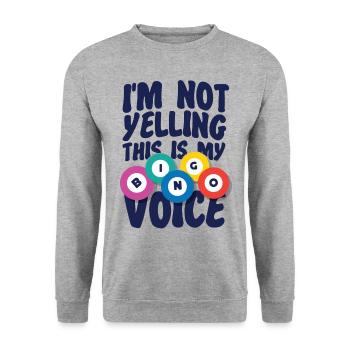 Bingo Player I'm Not Yelling This - Unisex Sweatshirt - salt & pepper - Front - Alina (178cm) & Michal (187cm)