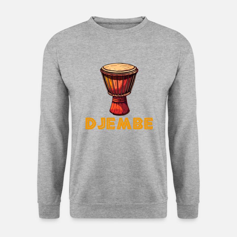 djembe african drums - Unisex Pullover - Weißgrau meliert