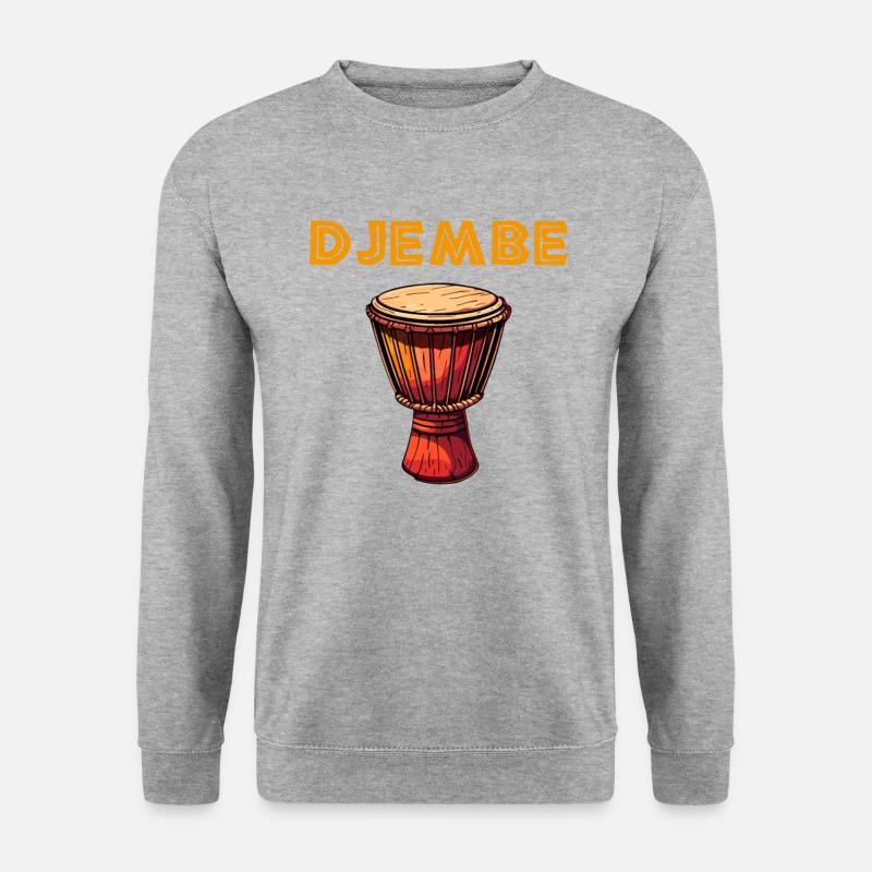 Djembe African Drums - Unisex Sweatshirt - salt & pepper