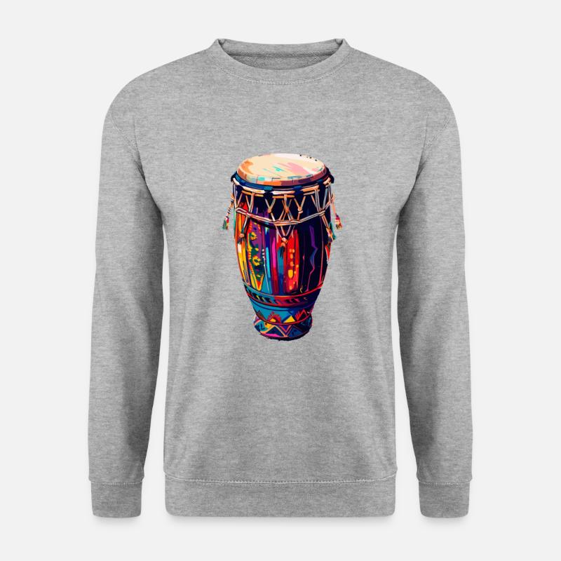 Conga Instrument Drums - Unisex Sweatshirt - salt & pepper
