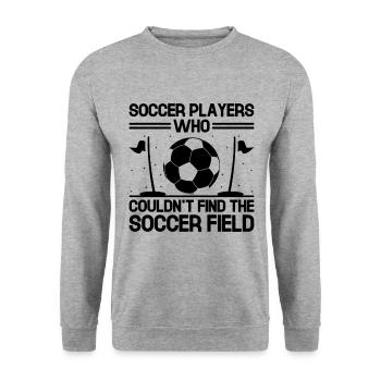 Footgolf Player Foot Golf Playing Footgolfers Foot - Unisex Sweatshirt - salt & pepper - Front - Alina (178cm) & Michal (187cm)