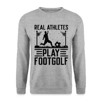 Footgolf Player Foot Golf Playing Footgolfers Foot - Unisex Sweatshirt - salt & pepper - Front - Alina (178cm) & Michal (187cm)