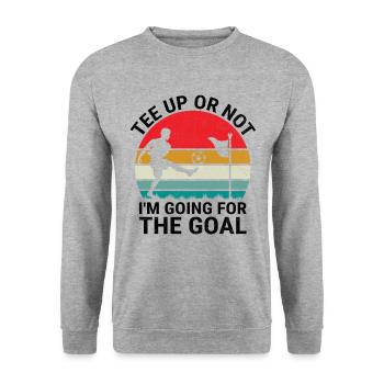 Footgolf Player Foot Golf Playing Footgolfers Foot - Unisex Sweatshirt - salt & pepper - Front - Alina (178cm) & Michal (187cm)