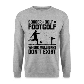 Footgolf Player Foot Golf Playing Footgolfers Foot - Unisex Sweatshirt - salt & pepper - Front - Alina (178cm) & Michal (187cm)