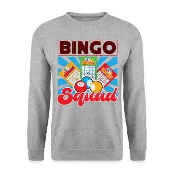 Joueur de bingo Bingo Squad - Sweat-shirt Unisexe - gris chiné - Devant - Alina (178cm) & Michal (187cm)