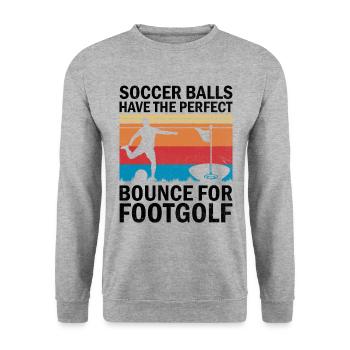 Footgolf Player Foot Golf Footgolfers Foot spielen - Unisex Pullover - Weißgrau meliert - Vorne - Alina (178cm) & Michal (187cm)