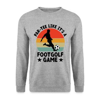 Footgolf Player Foot Golf Playing Footgolfers Foot - Unisex Sweatshirt - salt & pepper - Front - Alina (178cm) & Michal (187cm)