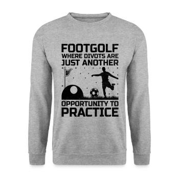 Footgolf Player Foot Golf Playing Footgolfers Foot - Unisex Sweatshirt - salt & pepper - Front - Alina (178cm) & Michal (187cm)