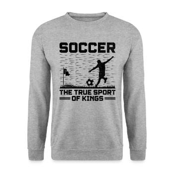 Footgolf Player Foot Golf Playing Footgolfers Foot - Unisex Sweatshirt - salt & pepper - Front - Alina (178cm) & Michal (187cm)
