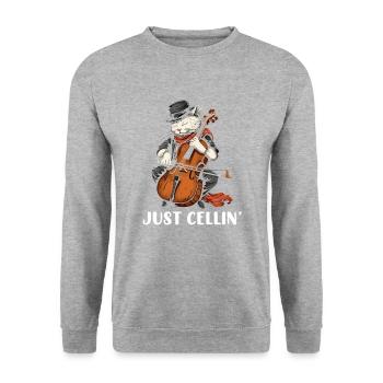 Cello Just Cellin - Unisex Sweatshirt - salt & pepper - Front - Alina (178cm) & Michal (187cm)