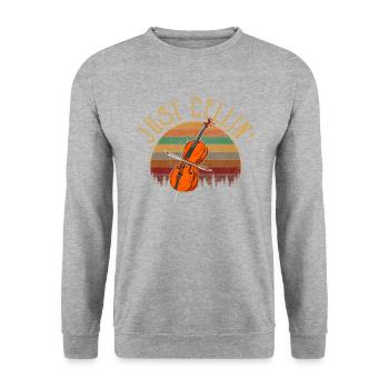 Cello Just Cellin - Unisex Sweatshirt - salt & pepper - Front - Alina (178cm) & Michal (187cm)