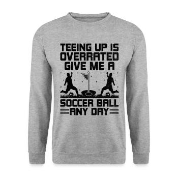 Footgolf Player Foot Golf Playing Footgolfers Foot - Unisex Sweatshirt - salt & pepper - Front - Alina (178cm) & Michal (187cm)