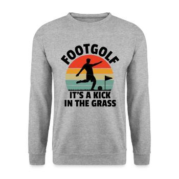 Footgolf Player Foot Golf Playing Footgolfers Foot - Unisex Sweatshirt - salt & pepper - Front - Alina (178cm) & Michal (187cm)
