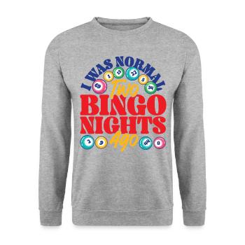 Bingo Player I Was Normal Two - Unisex Sweatshirt - salt & pepper - Front - Alina (178cm) & Michal (187cm)