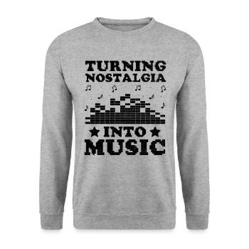 Chiptune Music Lover Groove zu den Bleeps und Bloo - Unisex Pullover - Weißgrau meliert - Vorne - Alina (178cm) & Michal (187cm)