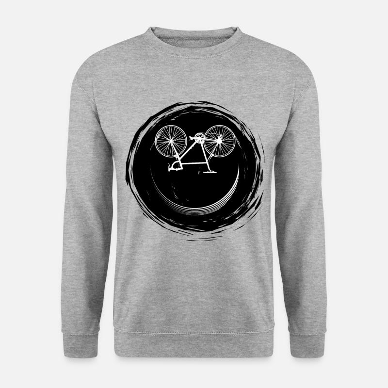 Fahrrad Gesicht - Unisex Pullover - Weißgrau meliert