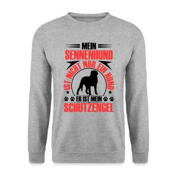 Appenzeller Mountain Dog is my guardian angel - Unisex Sweatshirt - salt & pepper - Front - Alina (178cm) & Michal (187cm)