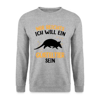 Wants to be an armadillo Armadillo Armadillo - Unisex Sweatshirt - salt & pepper - Front - Alina (178cm) & Michal (187cm)