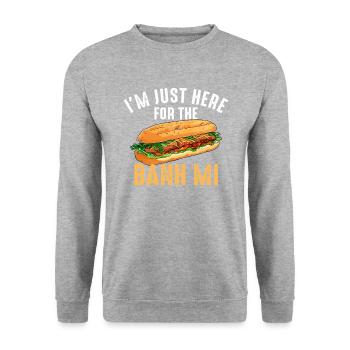 Banh Mi Vietnamese Food - Unisex Pullover - Weißgrau meliert - Vorne - Alina (178cm) & Michal (187cm)