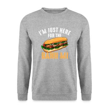 Banh Mi Vietnamese Food - Unisex Pullover - Weißgrau meliert - Vorne - Alina (178cm) & Michal (187cm)