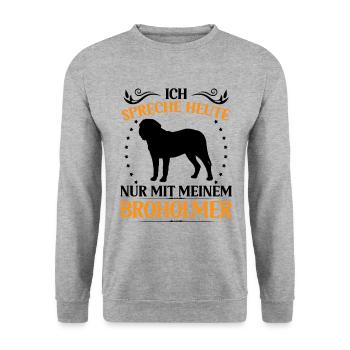 Broholmer Ne parlez qu’à Broholmer - Sweat-shirt Unisexe - gris chiné - Devant - Alina (178cm) & Michal (187cm)